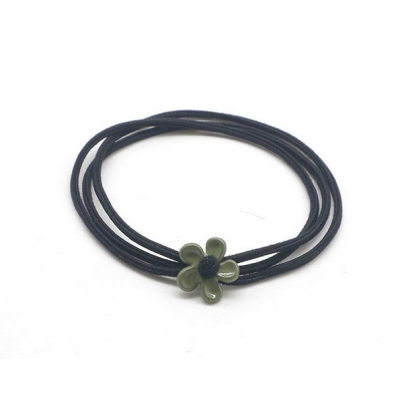 High-elastic Three-layer Rubber Band Knotted Small Flower Hair Rope